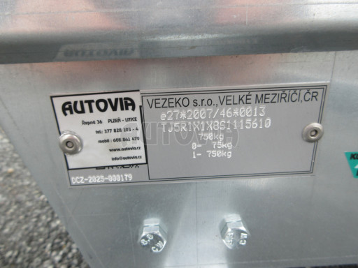 Přívěsný vozík VT 22/16 750kg 2,20x1,62/0,35 č.28