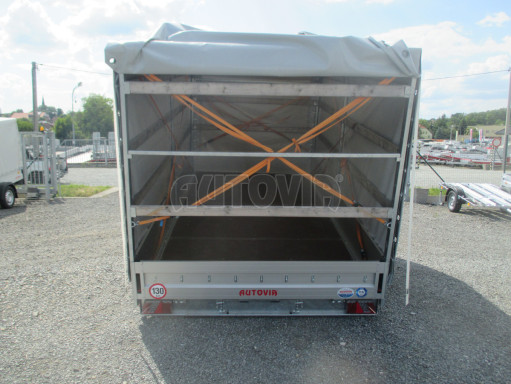 Přívěsný vozík sklopný s plachtou AD 2,7T 4,17x2,09/1,90 úkos