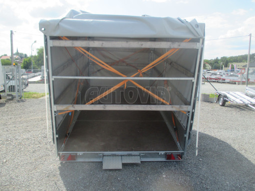 Přívěsný vozík sklopný s plachtou AD 2,7T 4,17x2,09/1,90 úkos