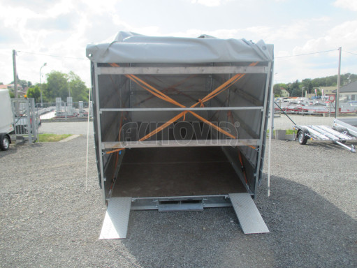 Přívěsný vozík sklopný s plachtou AD 2,7T 4,17x2,09/1,90 úkos