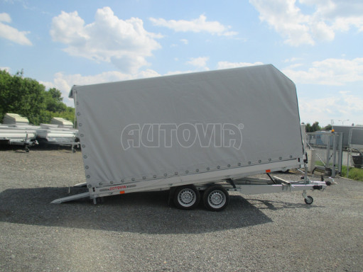 Přívěsný vozík sklopný s plachtou AD 2,7T 4,17x2,09/1,90 úkos
