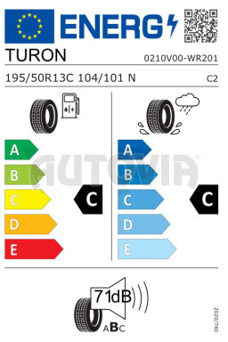 Kolo 195/50 R13 C 104/101N Turon M+S, 5,5J, ET30, 112x5 č.1