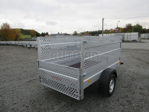 Jednoosý nebrzděný nákladní přívěs HD 8 750kg 2,27x1,25/0,95 Gitter nástavba č.9