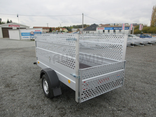Jednoosý nebrzděný nákladní přívěs HD 8 750kg 2,27x1,25/0,95 Gitter nástavba č.11