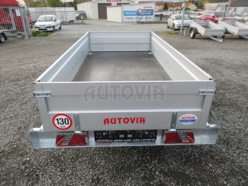 Jednoosý brzděný celoplechový nákladní přívěs PN 26 1,3T B1 POČ 2,65x1,24/0,40