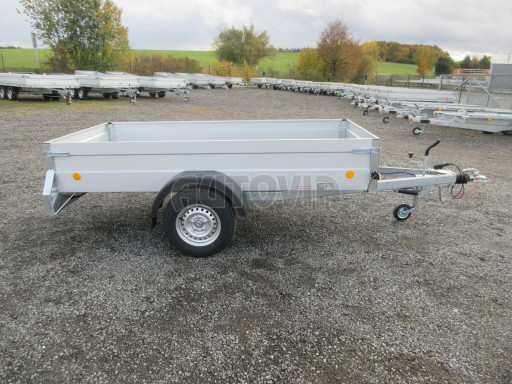 Jednoosý brzděný celoplechový nákladní přívěs PN 26 1,3T B1 POČ 2,65x1,24/0,40