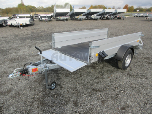 Jednoosý brzděný celoplechový nákladní přívěs PN 26 1,3T B1 POČ 2,65x1,24/0,40