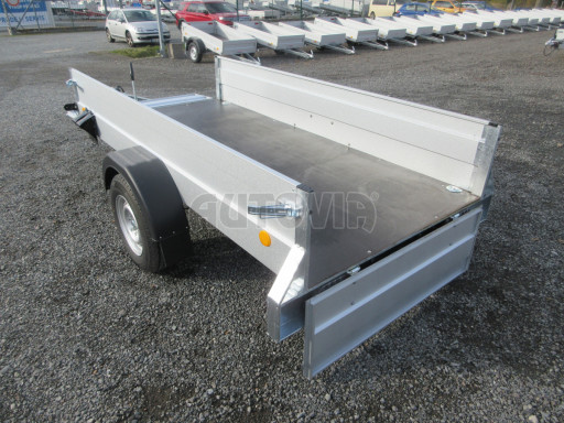 Jednoosý brzděný celoplechový nákladní přívěs PN 26 1,3T B1 POČ 2,65x1,24/0,40
