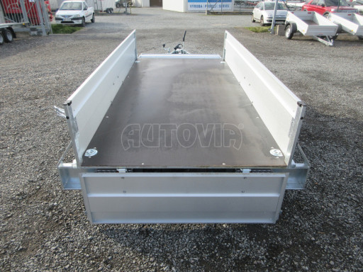 Jednoosý brzděný celoplechový nákladní přívěs PN 26 1,3T B1 POČ 2,65x1,24/0,40