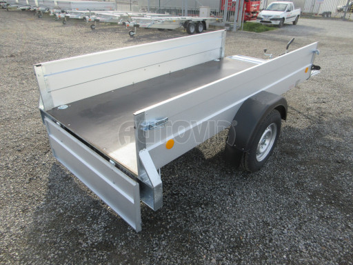 Jednoosý brzděný celoplechový nákladní přívěs PN 26 1,3T B1 POČ 2,65x1,24/0,40