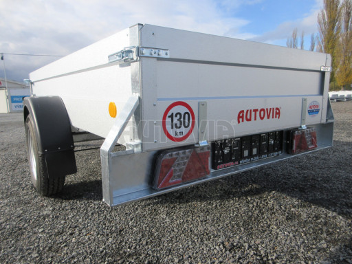 Jednoosý brzděný celoplechový nákladní přívěs PN 26 1,3T B1 POČ 2,65x1,24/0,40