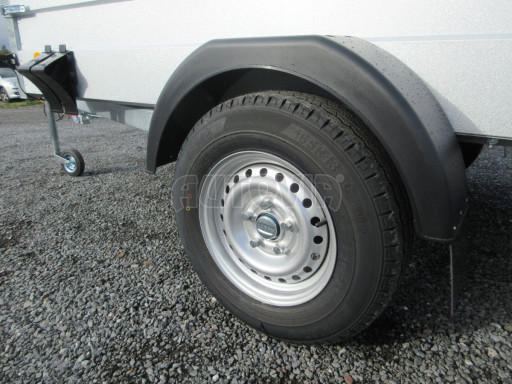 Jednoosý brzděný celoplechový nákladní přívěs PN 26 1,3T B1 POČ 2,65x1,24/0,40