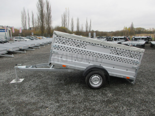 Sklopný nebrzděný přívěs AVM 2,52x1,30/0,35 Gitter + placha č.14