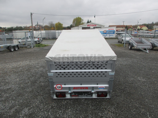 Sklopný nebrzděný přívěs AVM 2,52x1,30/0,35 Gitter + placha č.15