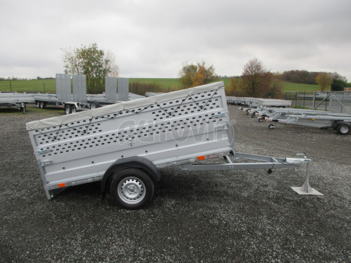 Sklopný nebrzděný přívěs AVM 2,52x1,30/0,35 Gitter + placha č.17