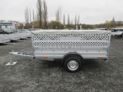 Sklopný nebrzděný přívěs AVM 2,52x1,30/0,35 Gitter + placha č.5