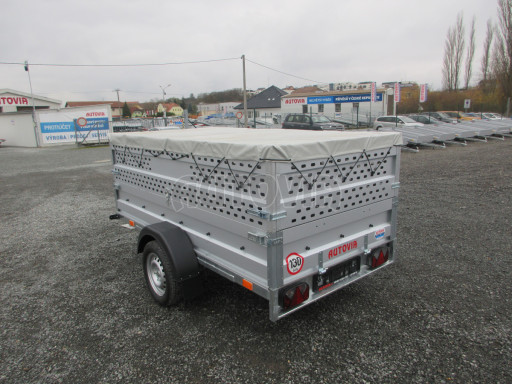 Sklopný nebrzděný přívěs AVM 2,52x1,30/0,35 Gitter + placha č.6