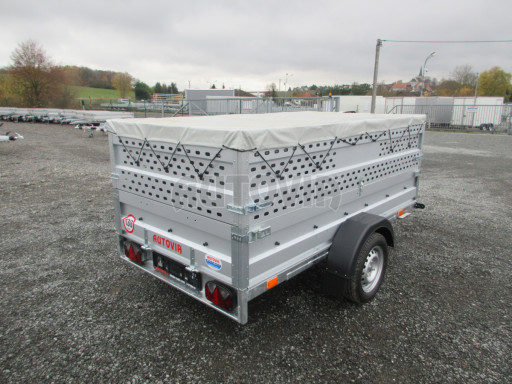 Sklopný nebrzděný přívěs AVM 2,52x1,30/0,35 Gitter + placha č.8