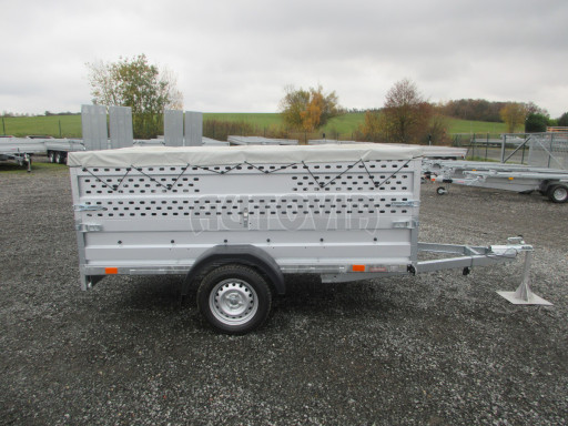 Sklopný nebrzděný přívěs AVM 2,52x1,30/0,35 Gitter + placha č.9