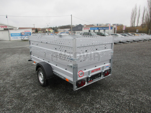 Sklopný nebrzděný přívěs AVM 2,52x1,30/0,35 Gitter + placha č.22