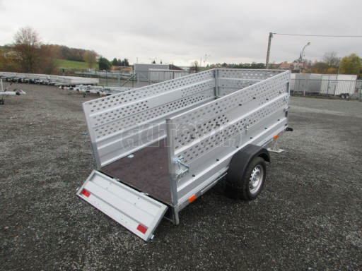 Sklopný nebrzděný přívěs AVM 2,52x1,30/0,35 Gitter + placha č.37