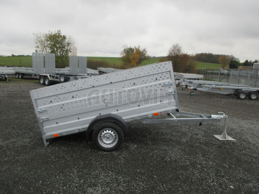 Sklopný nebrzděný přívěs AVM 2,52x1,30/0,35 Gitter + placha č.38