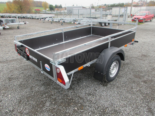 Sklopný přívěsný vozík DNG 750kg 2,52x1,50/0,35 zesílená náprava č.8