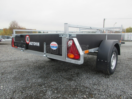 Sklopný přívěsný vozík DNG 750kg 2,52x1,50/0,35 zesílená náprava č.23