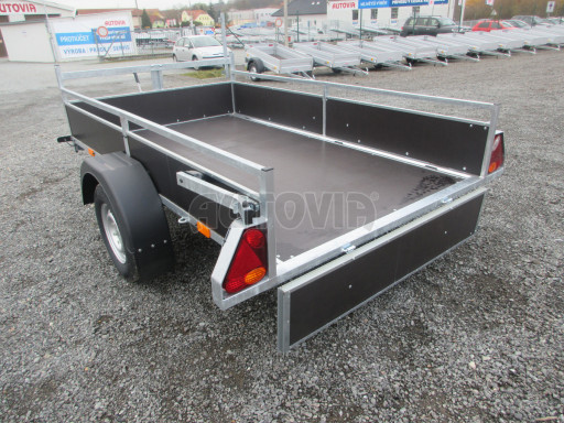 Sklopný přívěsný vozík DNG 750kg 2,52x1,50/0,35 zesílená náprava č.24