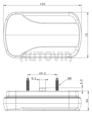Svítilna Fristom FT-350 sdružená LED 12-36V, L/P-BL/BR/KO č.6