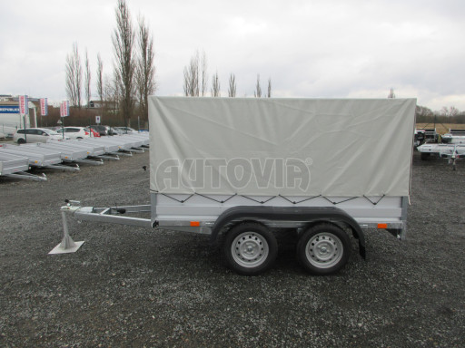 Sklopný nebrzděný přívěs AVM N2 2,52x1,30/1,19 plachta + hever č.4
