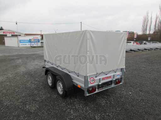 Sklopný nebrzděný přívěs AVM N2 2,52x1,30/1,19 plachta + hever č.5
