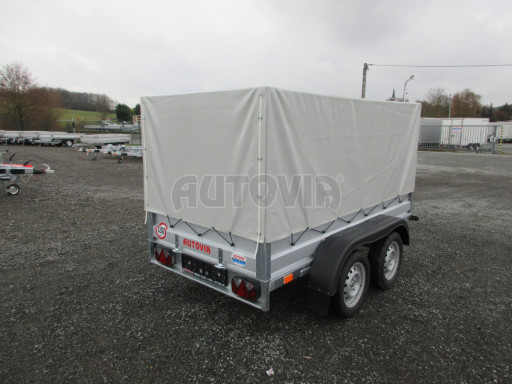 Sklopný nebrzděný přívěs AVM N2 2,52x1,30/1,19 plachta + hever č.7