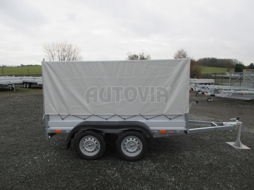 Sklopný nebrzděný přívěs AVM N2 2,52x1,30/1,19 plachta + hever č.8