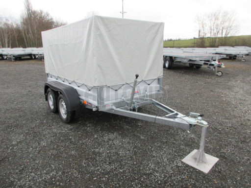 Sklopný nebrzděný přívěs AVM N2 2,52x1,30/1,19 plachta + hever č.9