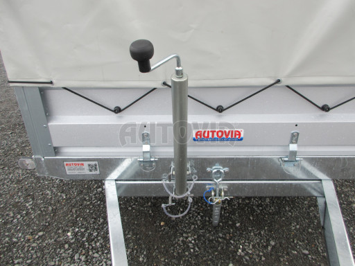 Sklopný nebrzděný přívěs AVM N2 2,52x1,30/1,19 plachta + hever č.10