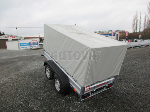 Sklopný nebrzděný přívěs AVM N2 2,52x1,30/1,19 plachta + hever č.17