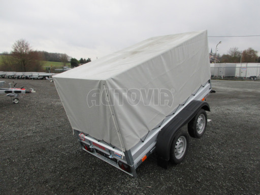 Sklopný nebrzděný přívěs AVM N2 2,52x1,30/1,19 plachta + hever č.19