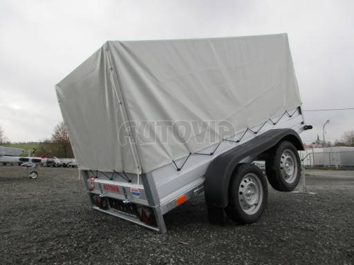 Sklopný nebrzděný přívěs AVM N2 2,52x1,30/1,19 plachta + hever č.20