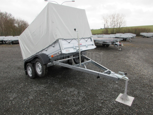 Sklopný nebrzděný přívěs AVM N2 2,52x1,30/1,19 plachta + hever č.22