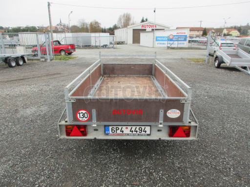 Bazarový nebrzděný přívěs VA 750kg 2,52x1,27/0,30 RE POČ zes. náprava č.5