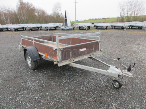 Bazarový nebrzděný přívěs VA 750kg 2,52x1,27/0,30 RE POČ zes. náprava č.8