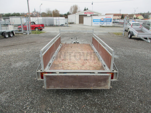 Bazarový nebrzděný přívěs VA 750kg 2,52x1,27/0,30 RE POČ zes. náprava č.13