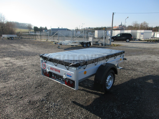 Nejlevnější přívěsný vozík za osobní auto HD 20 750kg 2,07x1,10/0,30 s překrývací plachtou č.7