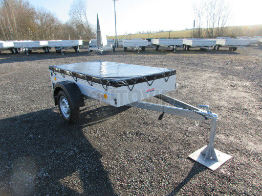 Nejlevnější přívěsný vozík za osobní auto HD 20 750kg 2,07x1,10/0,30 s překrývací plachtou č.1