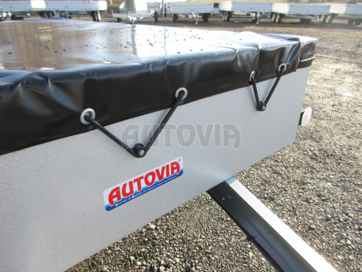 Nejlevnější přívěsný vozík za osobní auto HD 20 750kg 2,07x1,10/0,30 s překrývací plachtou č.9