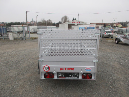 Jednoosý nebrzděný nákladní přívěs HD 7 750kg 2,06x1,25/0,95 děrovaná nástavba č.5