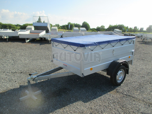 Jednoosý nebrzděný valník s nástavbou bočnic HD 7 750kg 2,06x1,25/0,70 č.12