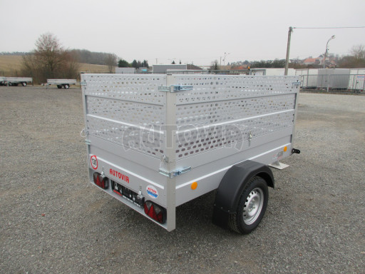 Jednoosý nebrzděný nákladní přívěs HD 7 750kg 2,06x1,25/0,95 děrovaná nástavba č.6