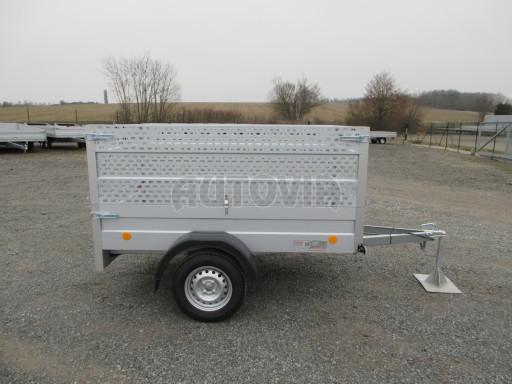 Jednoosý nebrzděný nákladní přívěs HD 7 750kg 2,06x1,25/0,95 děrovaná nástavba č.7